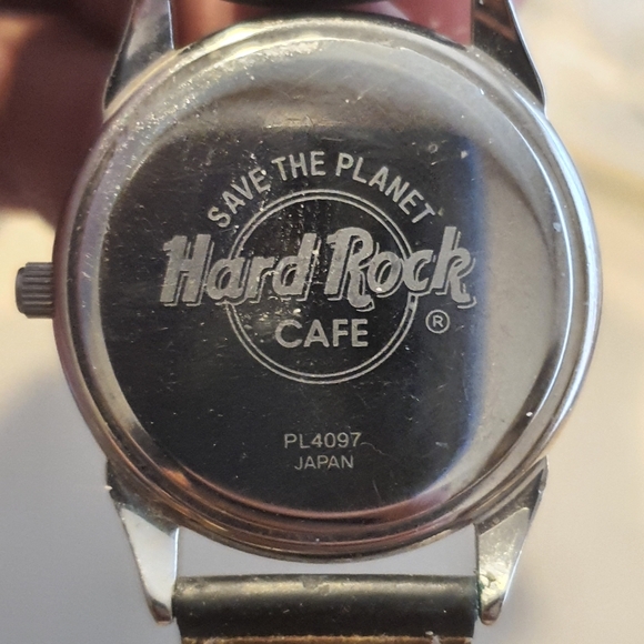 Vtg Hard Rock Cafe Key West Silver/Blue Leather Unisex Collector Watch - Picture 4 of 4